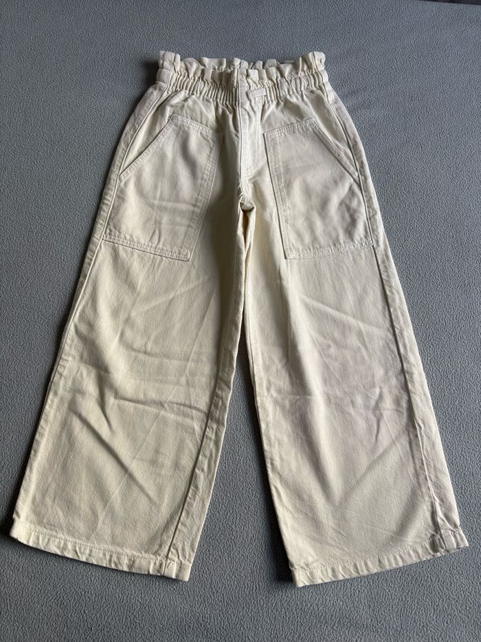 2 pantalons Zara bleu et jaune - photo numéro 4