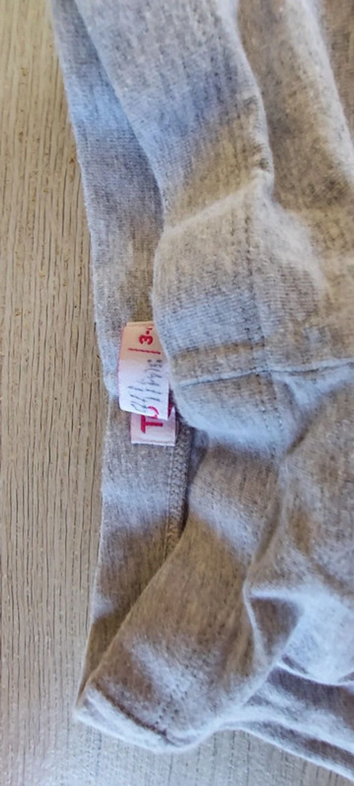 Short cycliste court, gris, Tex, 3/4 ans - photo numéro 2