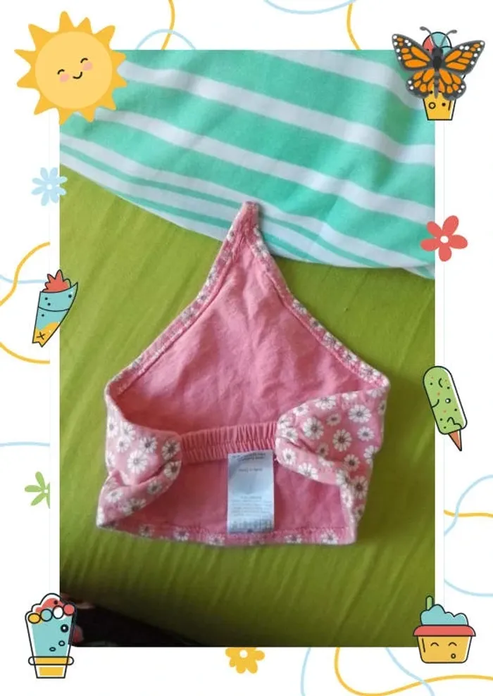 Bandana rose à fleur - photo numéro 5