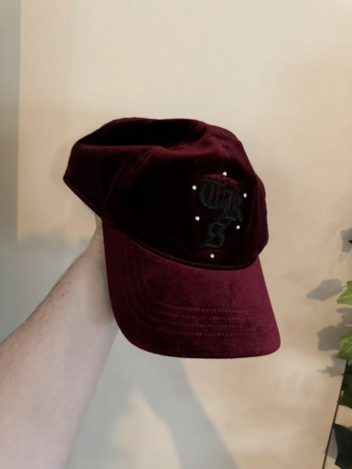 Casquette velours violette the kooples