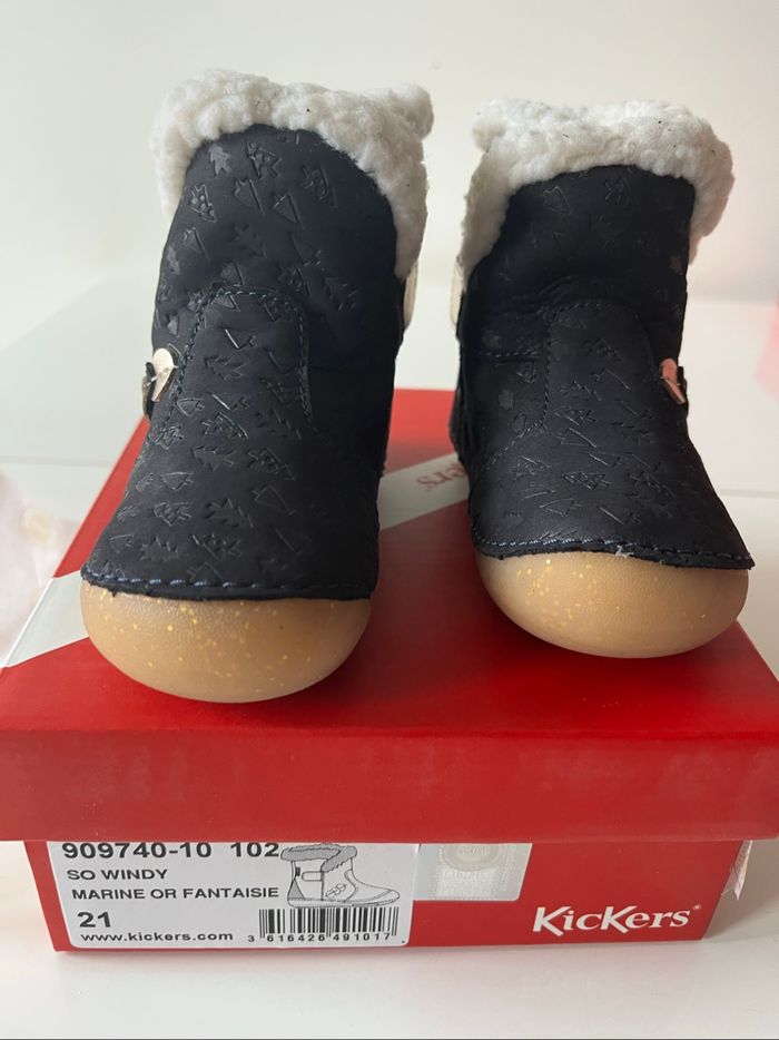 Bottine mi-haute marine kickers - photo numéro 3