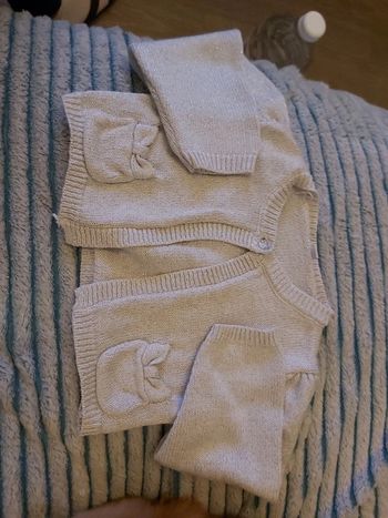 Gilet court gris pailleté