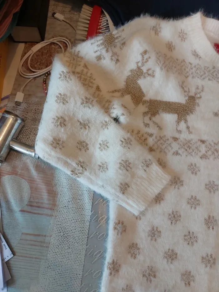 Pull de Noël neuf Gémo 10A - photo numéro 2