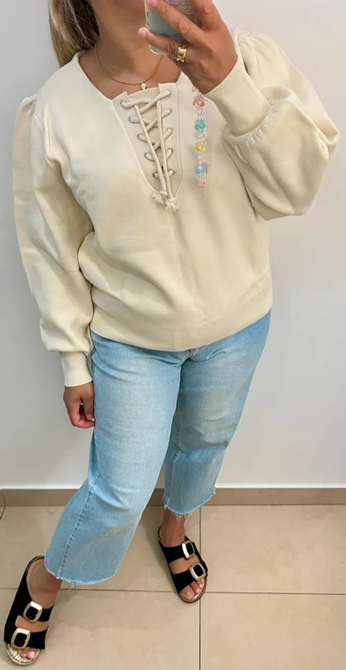 Pull Sandro Manches Bouffantes Taille 3(40) - photo numéro 6