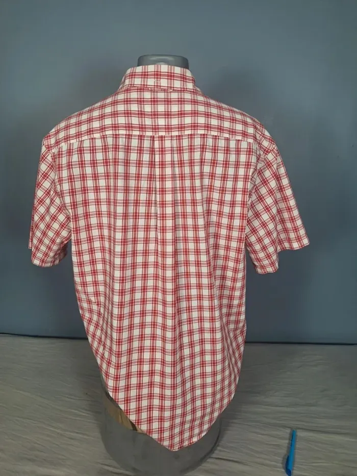 Chemise Tommy Hilfiger à Carreaux Rouge Homme Taille L – Coton (558) - photo numéro 5