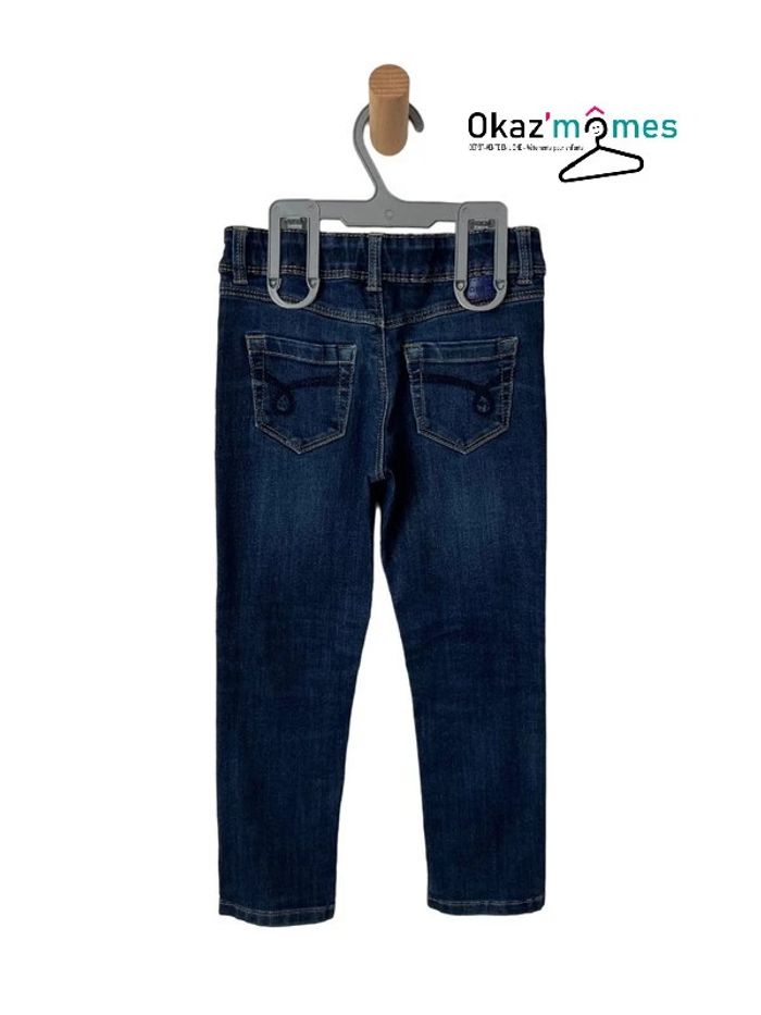 Jean fille stretch coupe “Skinny” bleu denim - Okaïdi 4 ans (104cm) - photo numéro 3