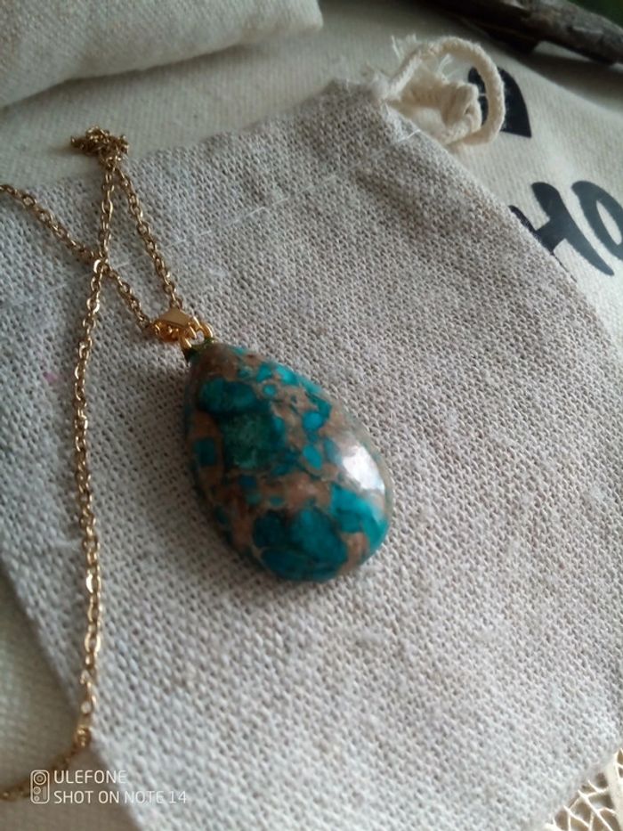 Collier pierre naturelle de jaspe impérial - photo numéro 3