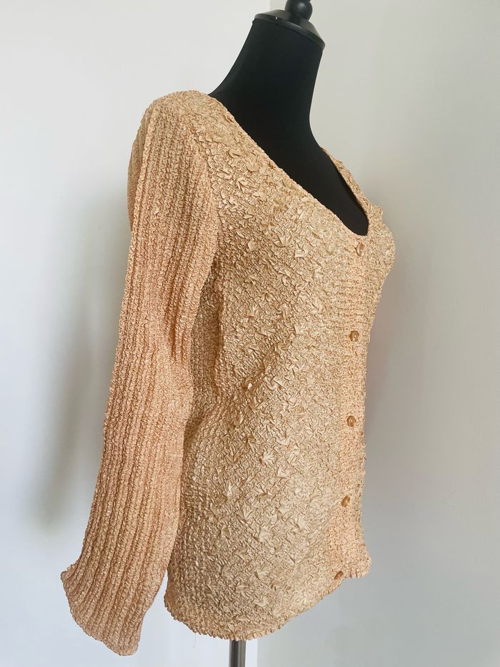🌸 Gilet. Femme. Taille 42/44. Beige. Marque 1/2/3.Neuf. - photo numéro 6
