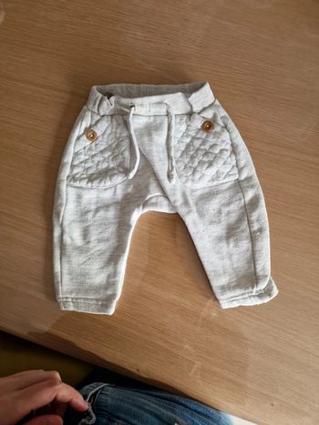 Pantalon gris chine tape a l'oeil 6 mois 68cm