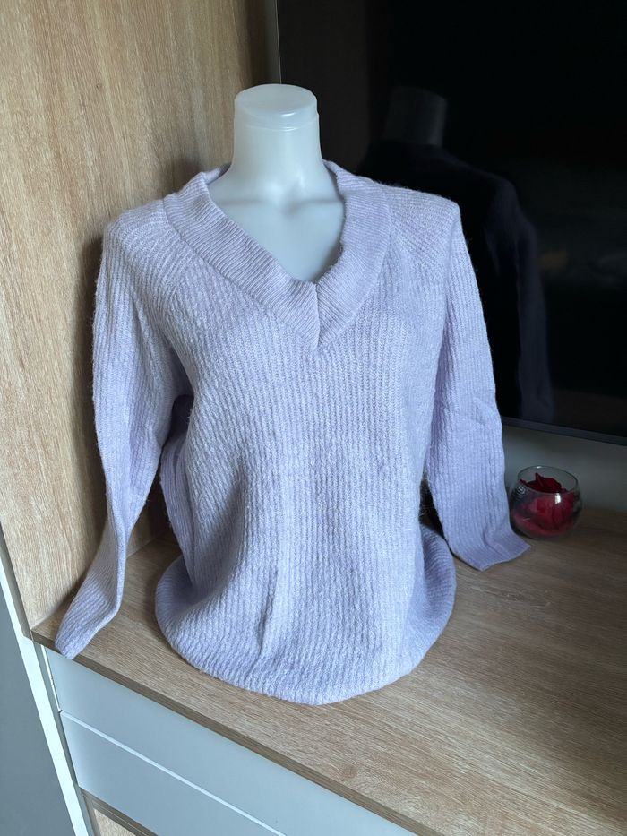 Gros Pull maille tout doux lila C&A taille M