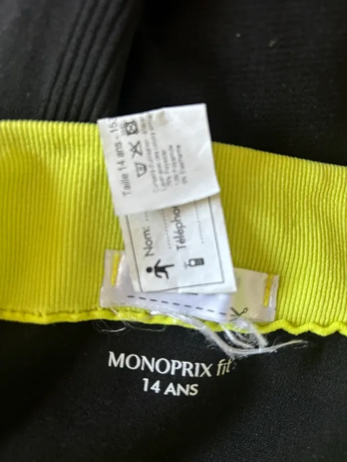 Legging fille 14 ans noir jaune - photo numéro 4