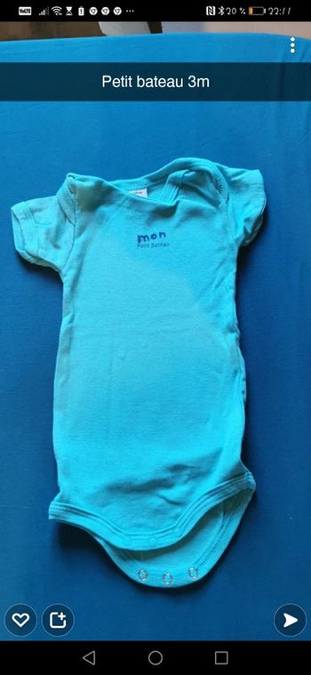 Bodies manche courte petit bateau