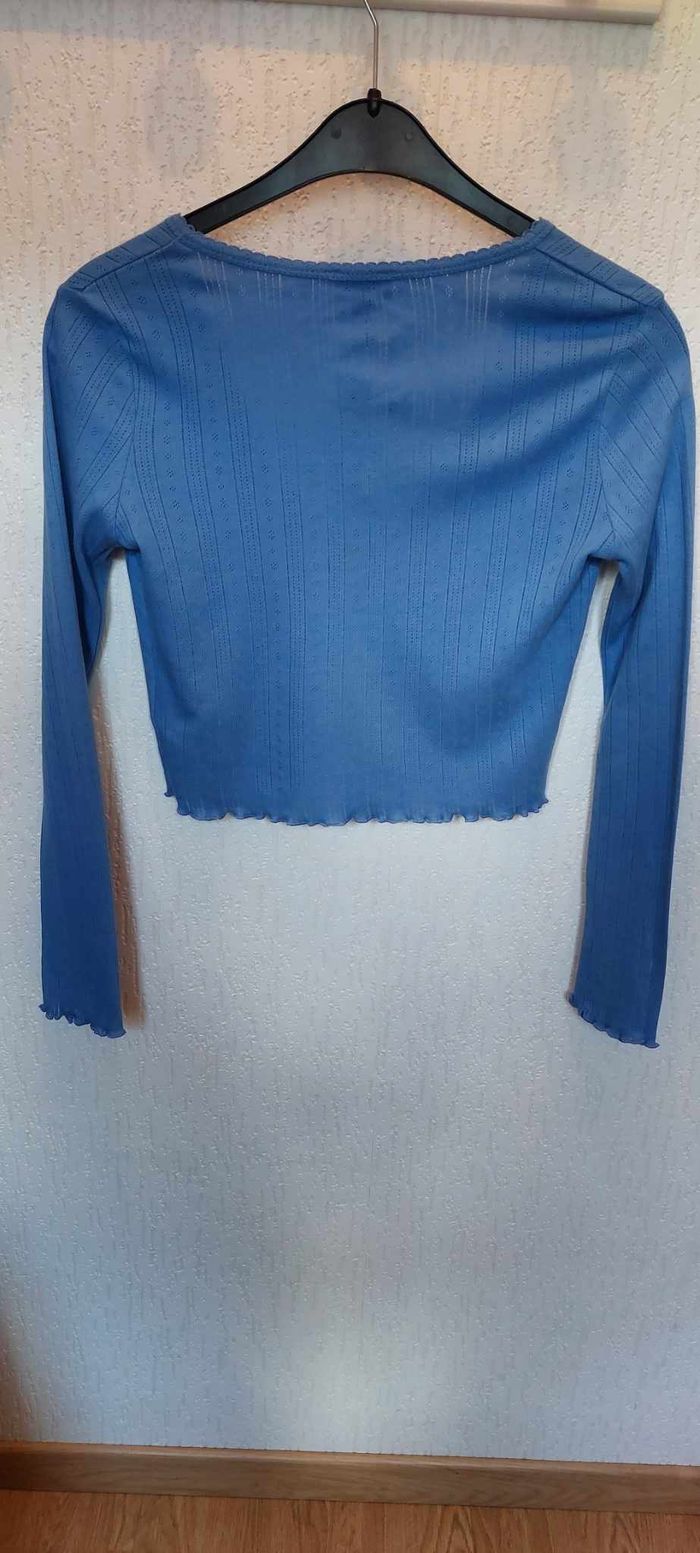 Joli gilet/cardigan court femme Jennyfer S bleu neuf - photo numéro 3