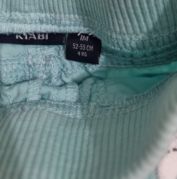 pantalon garçon bleu turquoise kiabi 1 mois - photo numéro 2