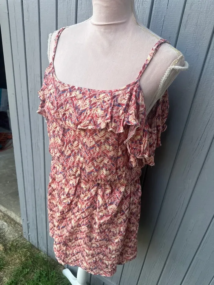 Robe d’été fines bretelles colorée doublée Bréal 44/XXL - photo numéro 3