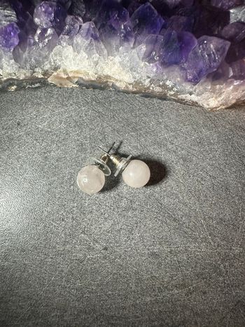 Boucles d’oreilles en quartz blanc - Pierre naturelle