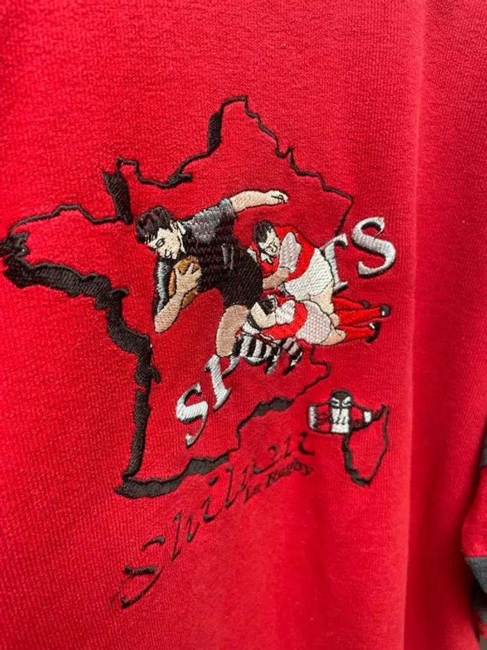 Rugby Polo Shilton Red Long Sleeves Mens Large - photo numéro 13