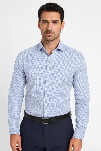 Chemise Tradicion blanche et bleue Slim Fit homme Taille XL Neuf