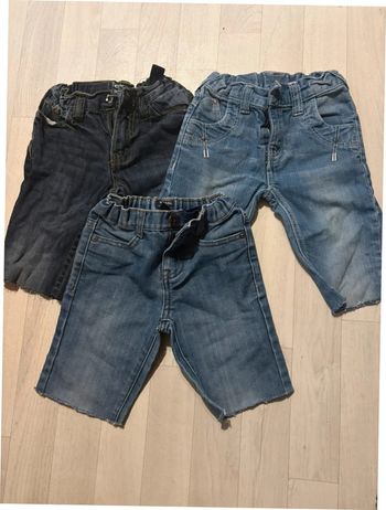 Lot de 3 shorts en jean coupé 5 ans bleu