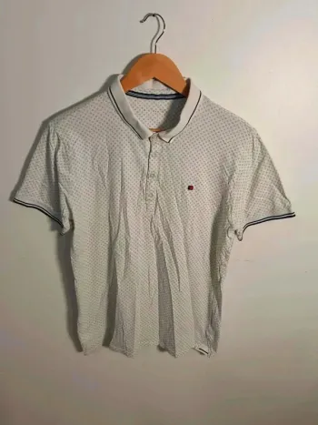 C10 polo imprimé blanc Teddy Smith M