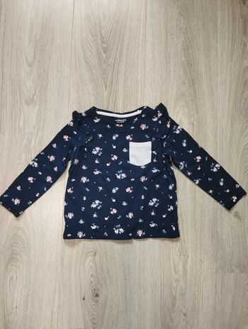 T-shirt mignon manches longues Vertbaudet fleuri fille 2 ans