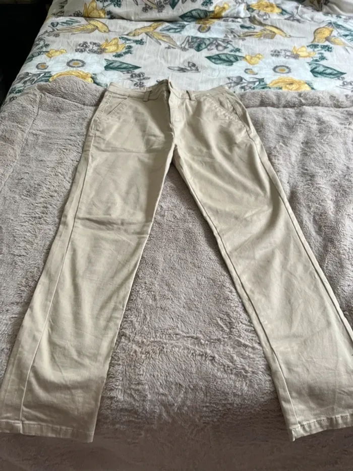 Pantalon chino beige 10/11 ans