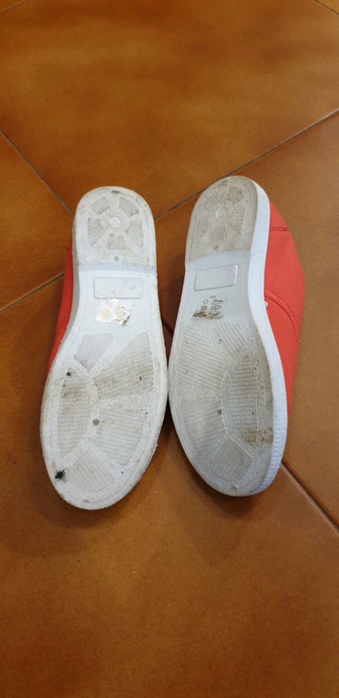Chaussure en toile orange - photo numéro 2