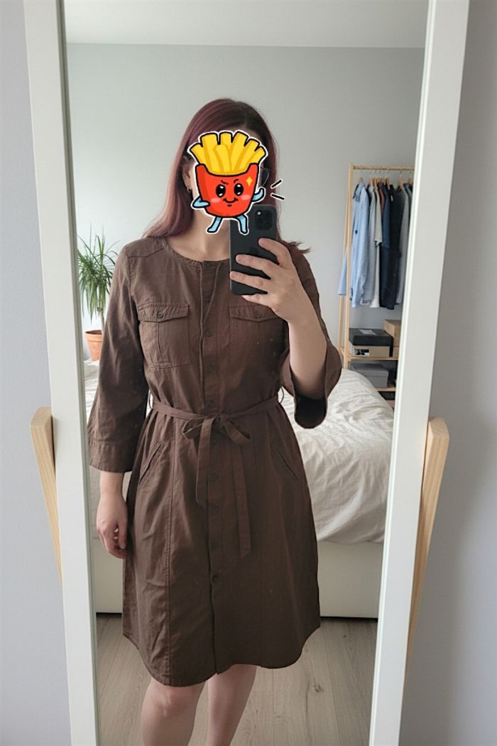 Robe casual marron légère Gémo taille 40