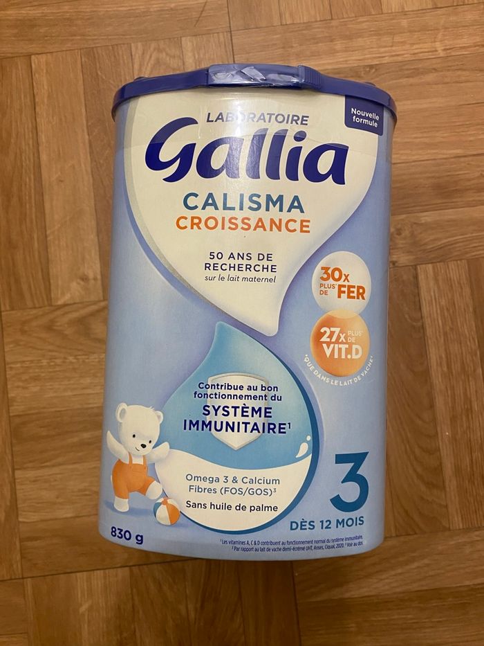 Lait en poudre Gallia Calisma Croissance 830 g taille 3 dès 12 mois (NEUF) - photo numéro 2