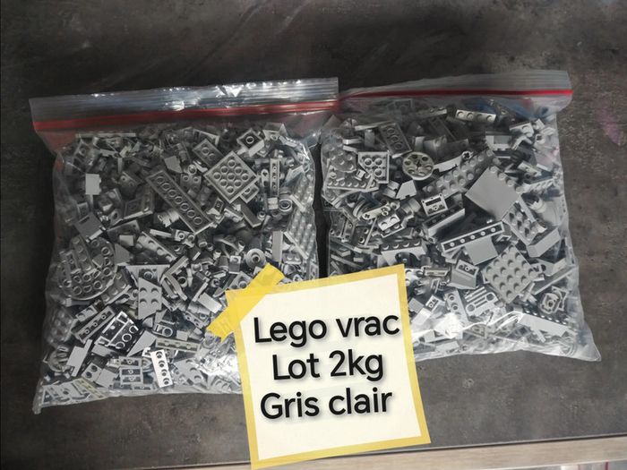 Lego vrac lot 2kg gris clair