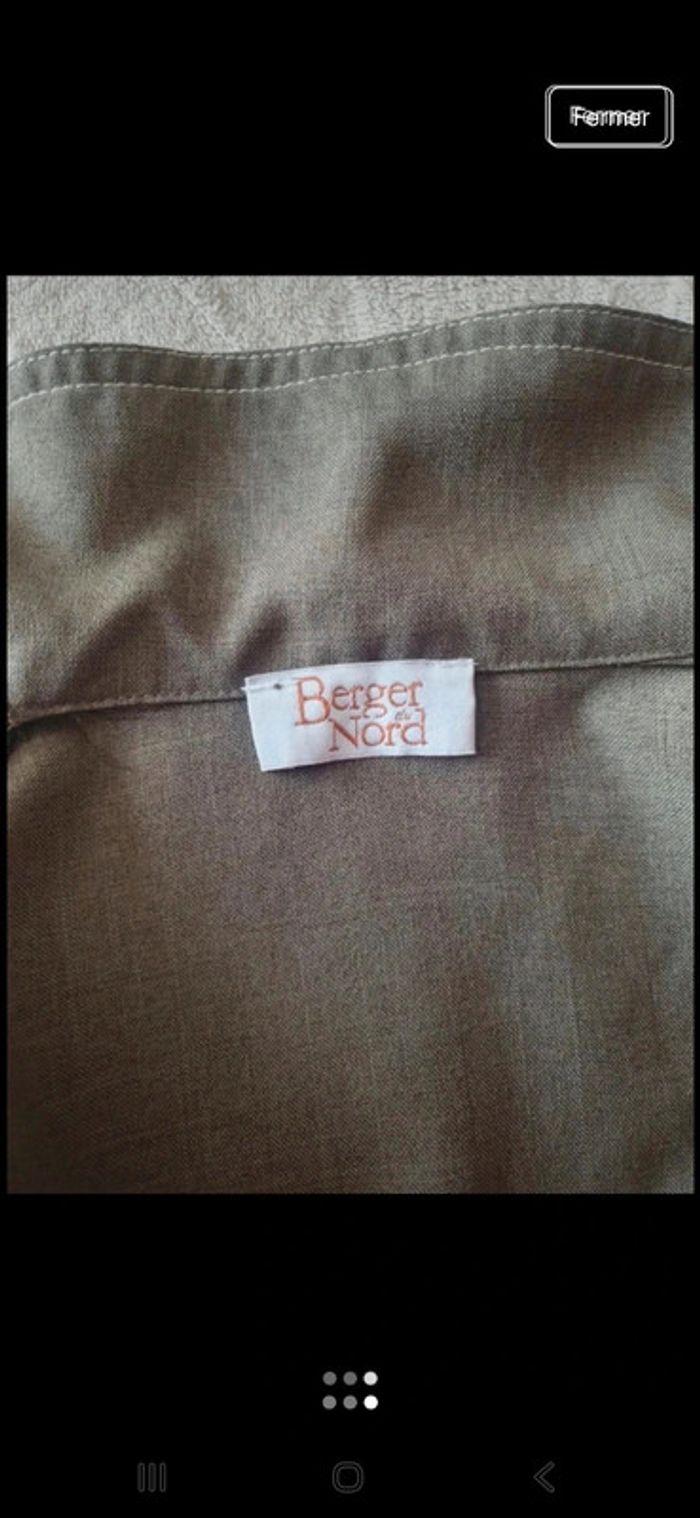 Veste chemise fine kaki - photo numéro 3