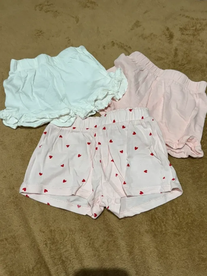 Lot de 3 shorts bébé fille