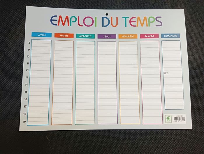 Emploi du temps