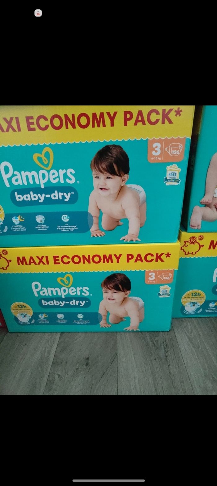 2 carton couche pampers taille03 - photo numéro 4