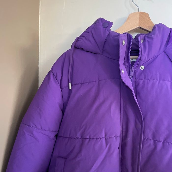 Doudoune violette BZB Taille L rembourrage chaud coupe courte V050 - photo numéro 2