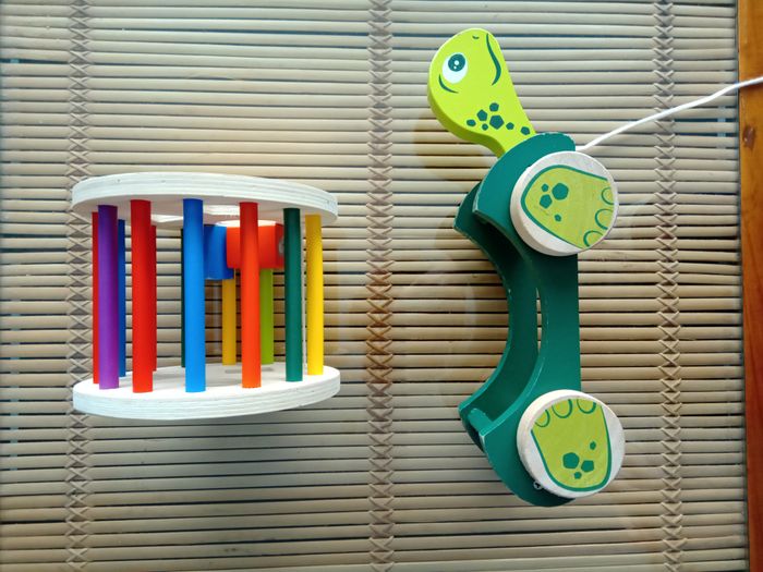 Tortue à tirer en bois - photo numéro 3