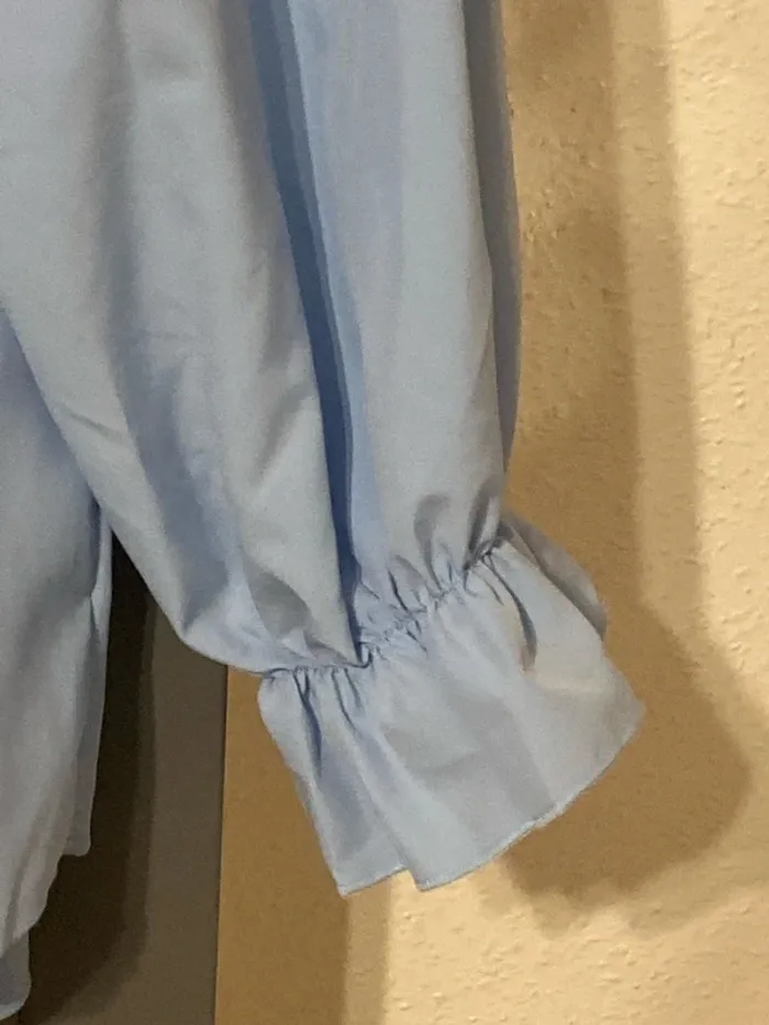 superbe chemise tunique bleu ciel 4xl= 52 neuve - photo numéro 4