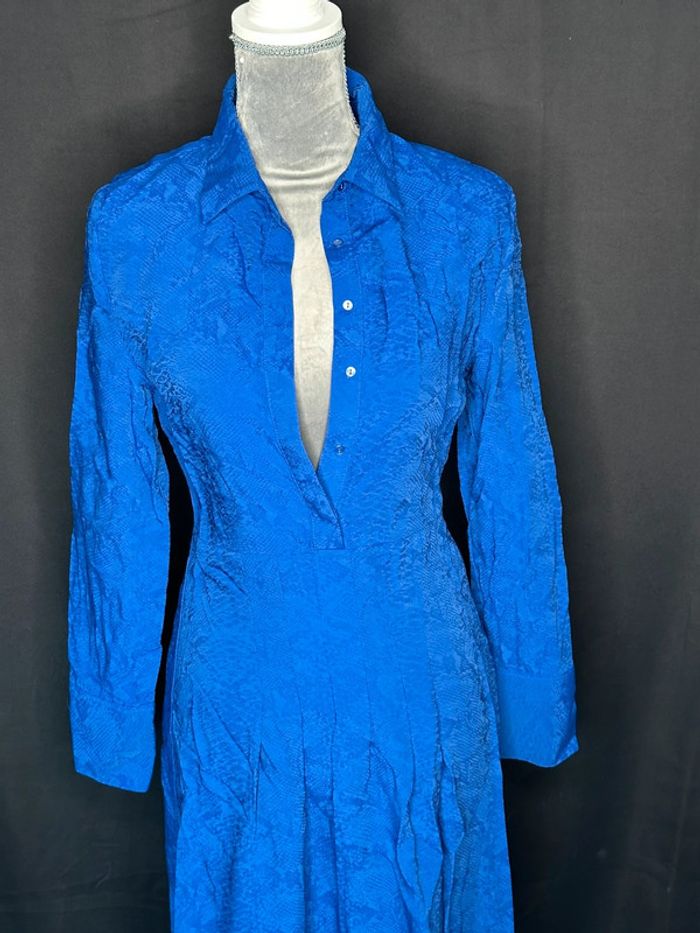 Superbe, robe, serpent, bleu électrique, mango, taille M - photo numéro 2