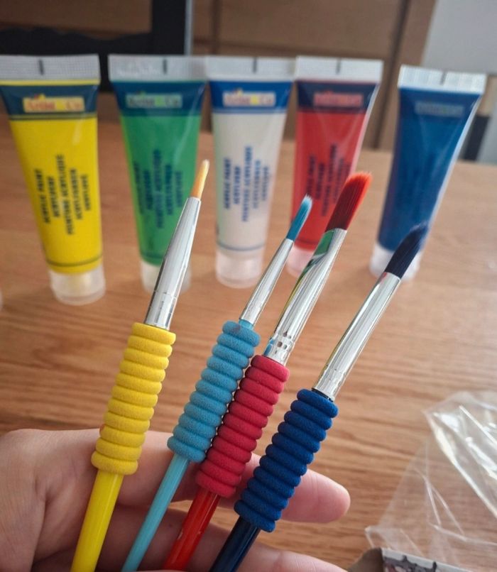 Kit peinture acrylique 6 couleurs - photo numéro 2