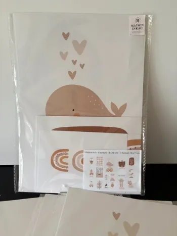 Affiches “Baby Minimal” pour chambre enfant