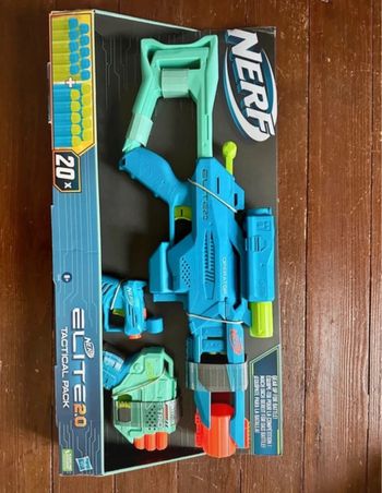 NEUF Nerf Tactical pack lot de 3 fusils pistolets 20 fléchettes puissant Hasbro