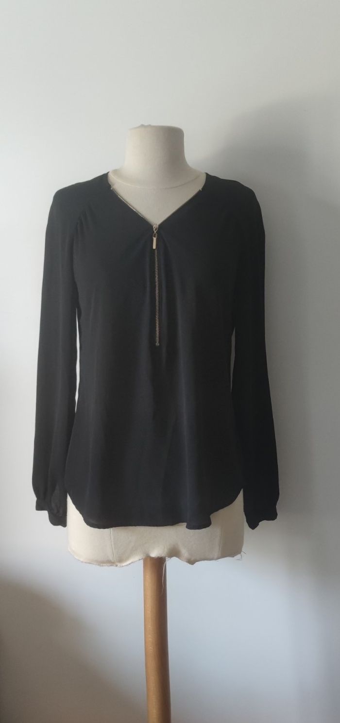 🖤 Haut noir fluide à zip doré – Pimkie – Taille M – Femme