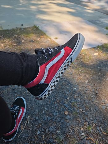 Vans édition originale rouge et noir à damier