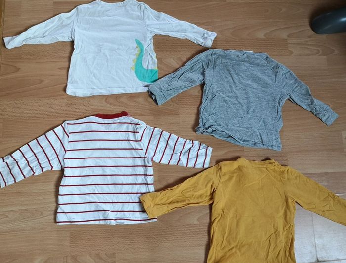 Lot 6 Tee-shirts manches longues 18 mois ours dino - photo numéro 3