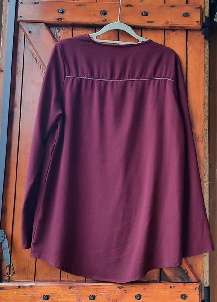 Blouse bordeaux Akoz, taille L - photo numéro 2