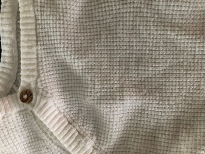 Combinaison bébé blanc en maille fine - 0 mois - photo numéro 2