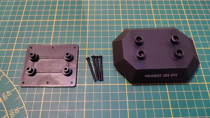 Support + visserie pièce détachée miniature Peugeot 205 GTI 1/18 Solido #B41