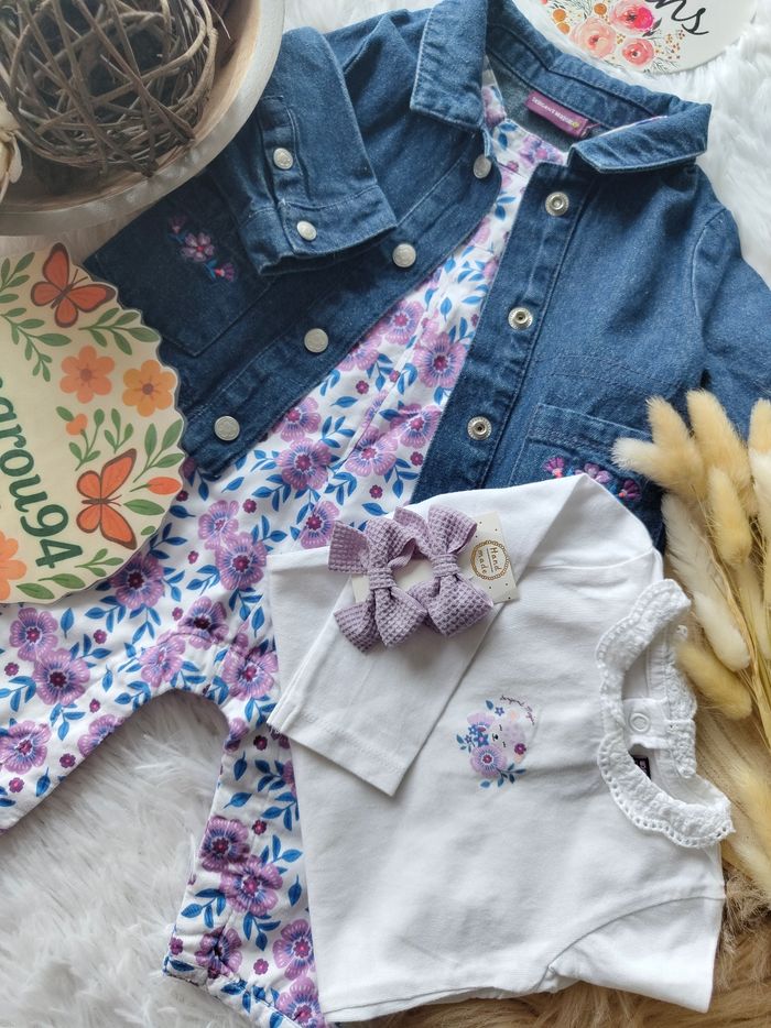 Ensemble complet 4 pièces sergent major fille 3 mois 🎀 - photo numéro 2