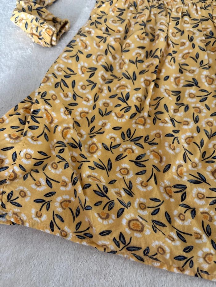 Robe manches longues 3/4 fleurie 6-7 ans - photo numéro 2