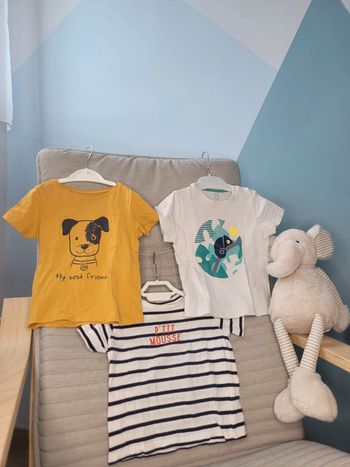 Lot de 3 tee shirt manches courtes 18 mois
